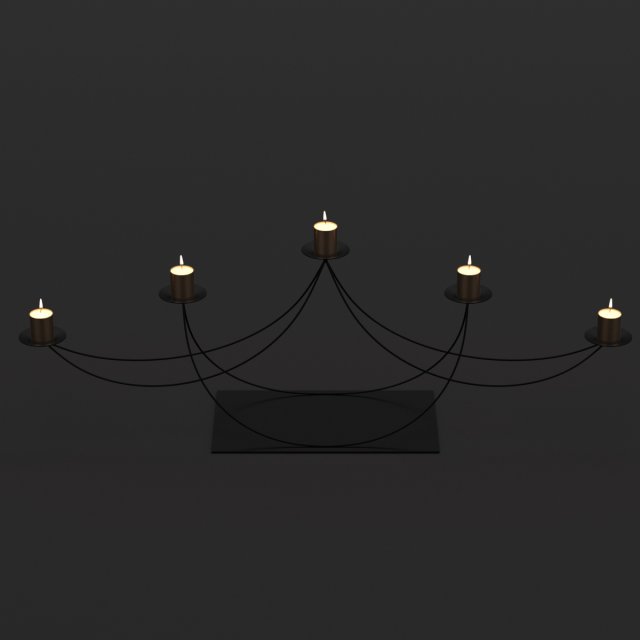 candlestick set 9 Model 3D .c4d .max .obj .3ds .fbx .stl .blend 