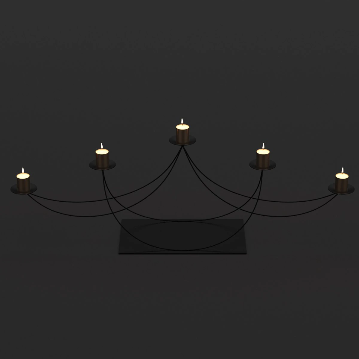 candlestick set 9 3D Model .c4d .max .obj .3ds .fbx .stl .blend