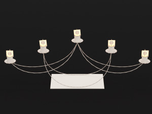 candlestick set 9 Model 3D