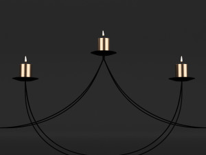 candlestick set 9 Model 3D