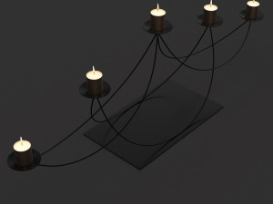 candlestick set 9 Model 3D