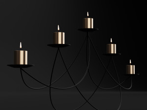 candlestick set 9 Model 3D