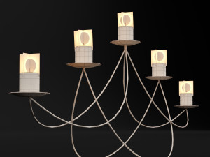 candlestick set 9 Model 3D