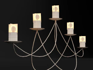 candlestick set 9 3D Model