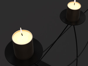 candlestick set 9 Model 3D