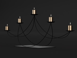 candlestick set 9 Model 3D