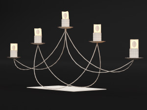 candlestick set 9 Model 3D