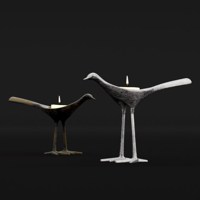 candlestick set 10 3D 모델 .c4d .max .obj .3ds .fbx .stl .blend 