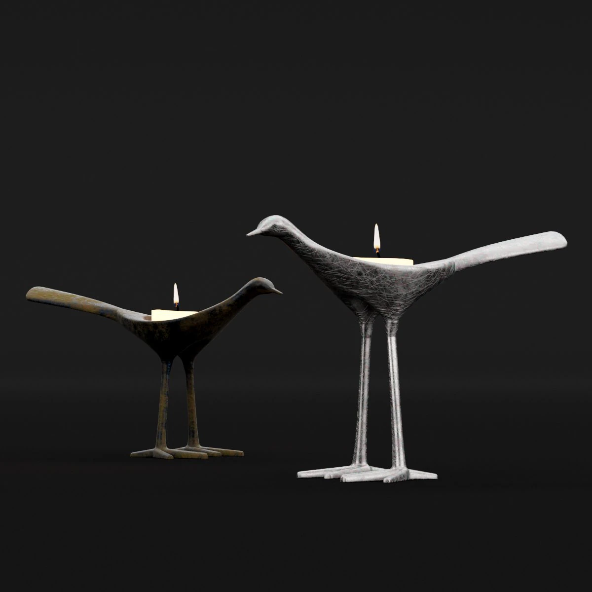 candlestick set 10 3D Model .c4d .max .obj .3ds .fbx .stl .blend 
