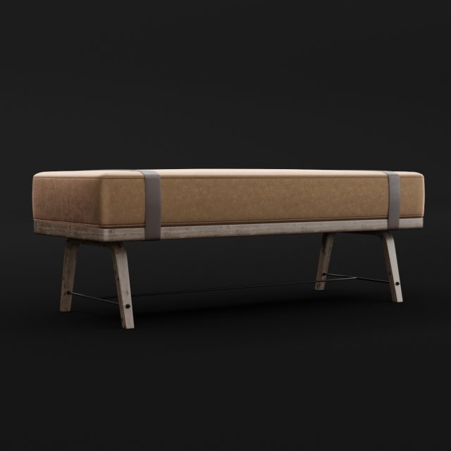 bed bench 5 Modelo 3D .c4d .max .obj .3ds .fbx .stl .blend 
