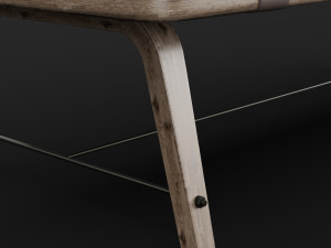 bed bench 5 Modelo 3D