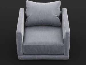 sedia moderna in tessuto Modello 3D