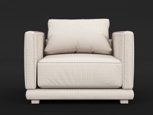modern fabric chair 3Dモデル