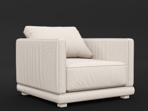 modern fabric chair 3Dモデル