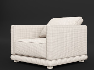 modern fabric chair 3Dモデル