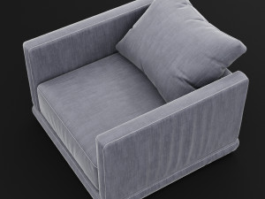 modern fabric chair 3Dモデル