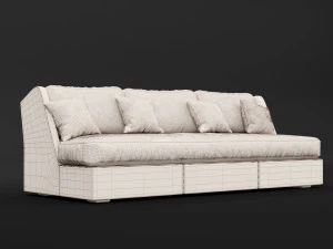 sofa whith pillow 3D Model