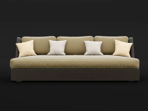sofa whith pillow 3D Model