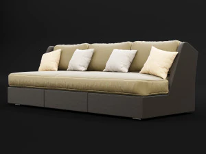 sofa whith pillow 3D Model