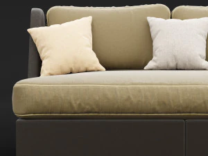 sofa whith pillow 3D Model