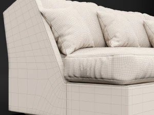 sofa whith pillow 3D Model