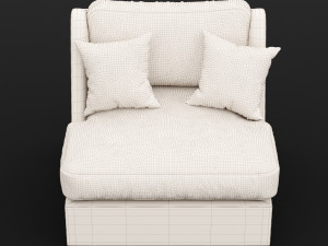 chair whith pillow Model 3D