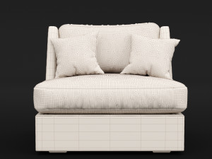 chair whith pillow Model 3D