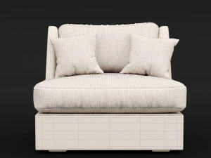 chair whith pillow 3D Model