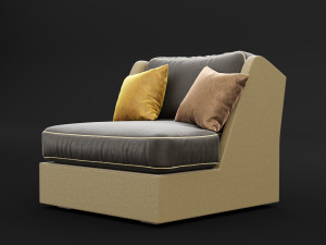 chair whith pillow Model 3D