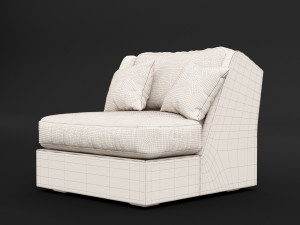 chair whith pillow Model 3D