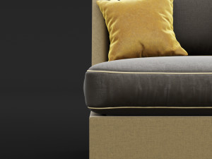 chair whith pillow Model 3D