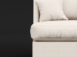 chair whith pillow Model 3D