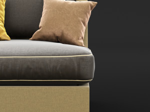 chair whith pillow Model 3D