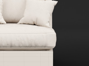 chair whith pillow Model 3D