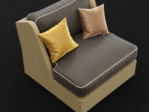 chair whith pillow Model 3D