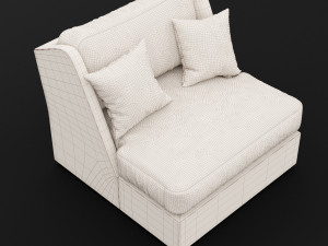 chair whith pillow Model 3D