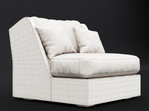 chair whith pillow Model 3D