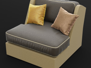 chair whith pillow Model 3D