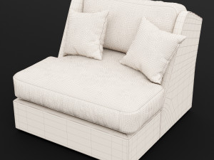 chair whith pillow Model 3D