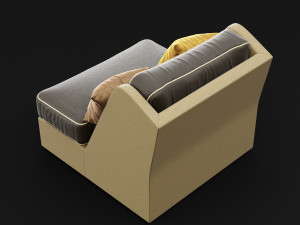 chair whith pillow Model 3D