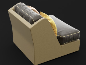 chair whith pillow Model 3D