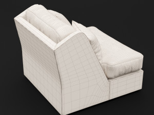chair whith pillow Model 3D