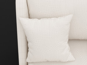 chair whith pillow Model 3D