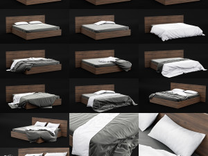 bed sheets pack 01 3D Модель
