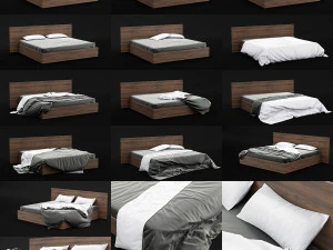 комплект простыней 01 3D Модель