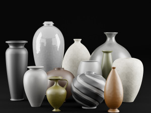 decorative ceramic vases set Modelo 3D