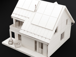 modern house 04 Modello 3D