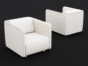 modern leather chair 3Dモデル