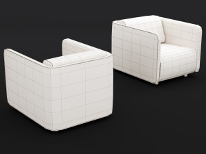 modern leather chair 3Dモデル