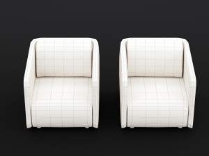 modern leather chair 3Dモデル